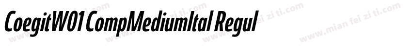 CoegitW01 CompMediumItal Regular字体转换